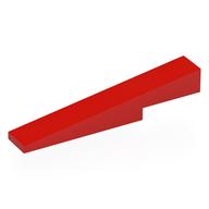 Brick Sloped 1 × 6 × 1 with 1 × 2 × 1/3 Cutout Red
