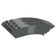 Windscreen 10 × 6 × 2 Curved Dark Bluish Gray
