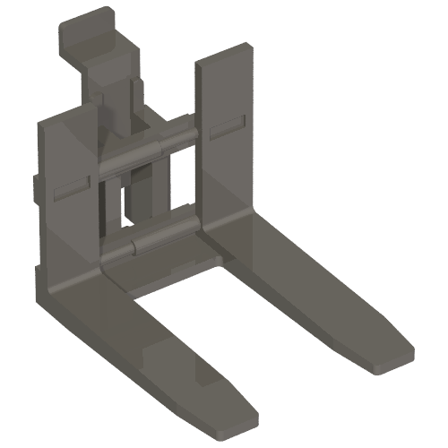 Forklift Forks Wide Reinforced [without Rubber Belt Holder] Dunkelblaugrau