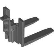 Forklift Forks, Wide Reinforced [with Rubber Belt Holder] in Dark Bluish Gray