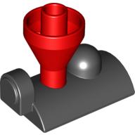 Duplo Train Steam Engine Funnel Top, Red Top Schwarz
