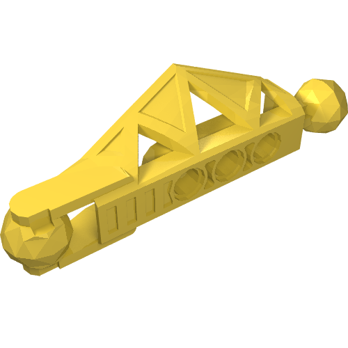 Large Figure Skeletal, Limb, with 2 Ball Joints, and 3 Holes (Rahkshi) Gelb