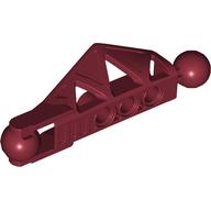 Large Figure Skeletal, Limb, with 2 Ball Joints, and 3 Holes (Rahkshi) Dark Red