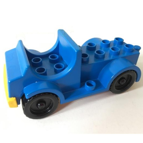 Duplo Car with 2 × 4 Studs Bed and Running Boards Blau