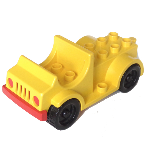 Duplo Car with 2 × 4 Studs Bed and Running Boards