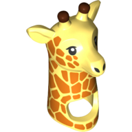 Costume / Mask, Giraffe, Orange Spots Print Leuchtendes Hellgelb