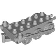 Duplo Train Chassis with Light Bluish Gray Drive Rod & Light Bluish Gray Wheels Light Bluish Gray