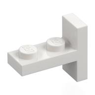 Bracket 1 × 2 with 1 × 2 Vertical Studs White