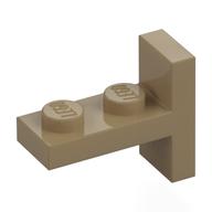 Bracket 1 × 2 with 1 × 2 Vertical Studs Dark Tan