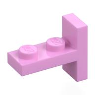 Bracket 1 × 2 with 1 × 2 Vertical Studs Bright Pink