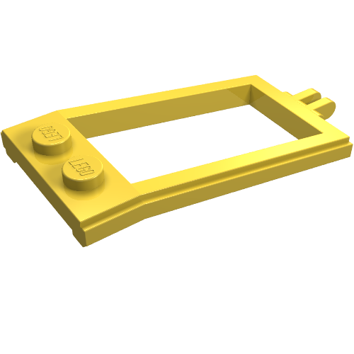 Animal / Creature Accessory, Horse Hitching, with 1 × 2 Studs, Hinge [2 Fingers] Yellow