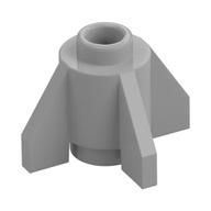 Brick Round 1 × 1 with Fins, Open Stud Pearl Light Gray