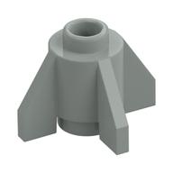 Brick Round 1 × 1 with Fins, Open Stud Hellgrau