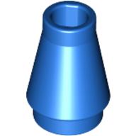 Cone 1 × 1 [No Top Groove] Blue