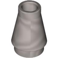 Cone 1 × 1 [No Top Groove] Pearl Light Gray