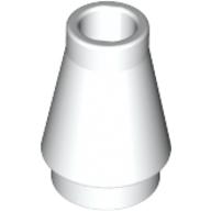Kegel 1 × 1 [Nr. oben Rille] Weiß
