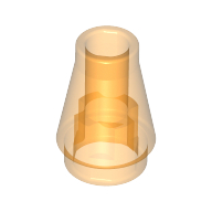 Cone 1 × 1 [No Top Groove] Trans-Orange