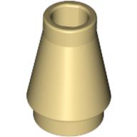 Cone 1 × 1 [No Top Groove] Tan