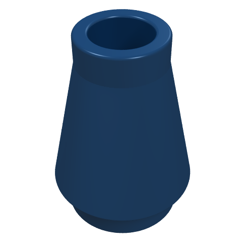 Cone 1 × 1 [No Top Groove] Dark Blue