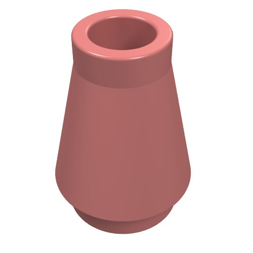 Cone 1 × 1 [No Top Groove] Sand Red