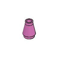 Cone 1 × 1 [No Top Groove] Medium Dark Pink
