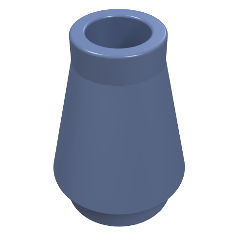 Kegel 1 × 1 [Nr. oben Rille] Sandblau