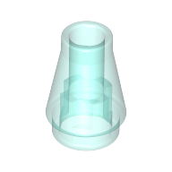 Kegel 1 × 1 [Nr. oben Rille] Transparent-Hellblau