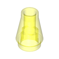 Cone 1 × 1 [No Top Groove] Trans-Neon Green