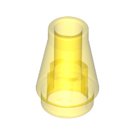 Cone 1 × 1 [No Top Groove] Trans-Yellow