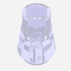 Cone 1 × 1 [No Top Groove] Trans-Purple