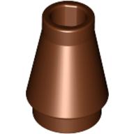 Cone 1 × 1 [No Top Groove] Reddish Brown