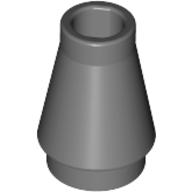 Cone 1 × 1 [No Top Groove] Dark Bluish Gray