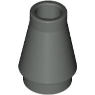 Cone 1 × 1 [No Top Groove] Dark Gray