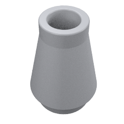 Kegel 1 × 1 [Nr. oben Rille] Metallic-Silber