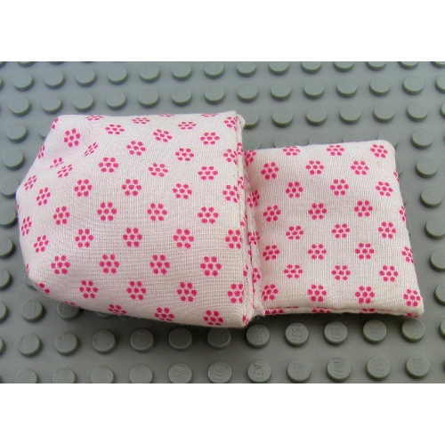 Duplo Schlafsack / Babytrage mit dunkelrosa Blumen (bedruckt) Weiß
