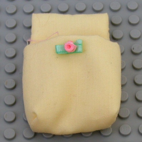 Belville, Sleeping Bag / Baby Pouch with Green and Pink Floral Bow Hellgelb