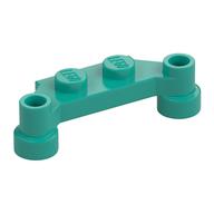 Plate Special 1 × 4 Offset with Bar Holes Dark Turquoise