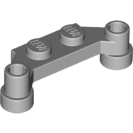 Plate Special 1 × 4 Offset with Bar Holes Light Bluish Gray
