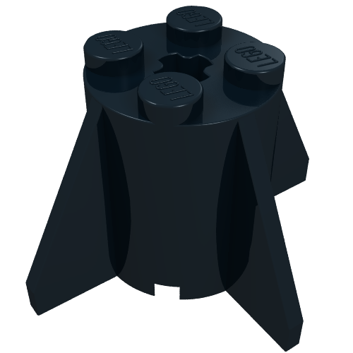 Brick Round 2 × 2 × 2 with Axle Hole and Fins