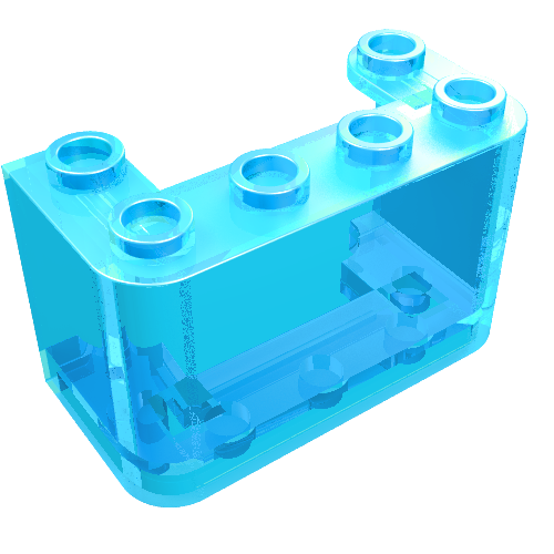 Windscreen 2 × 4 × 2 Vertical Transparent-Hellblau