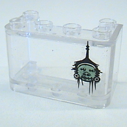 Windscreen 2 × 4 × 2 Vertical with Shrunken Head Print Trans-Clear