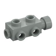 Stein speziell 1 × 2 × 2/3 mit Noppen seitlich Hellgrau