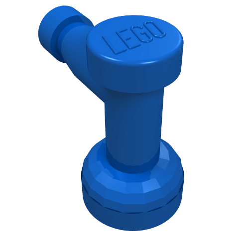 Tap 1 × 1 with Hole in Spout Blau
