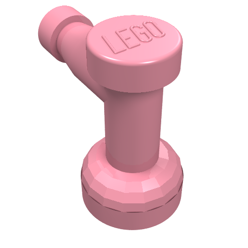 Tap 1 × 1 with Hole in Spout Rosa