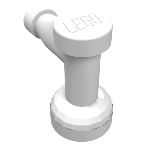 Tap 1 × 1 with Hole in Spout White