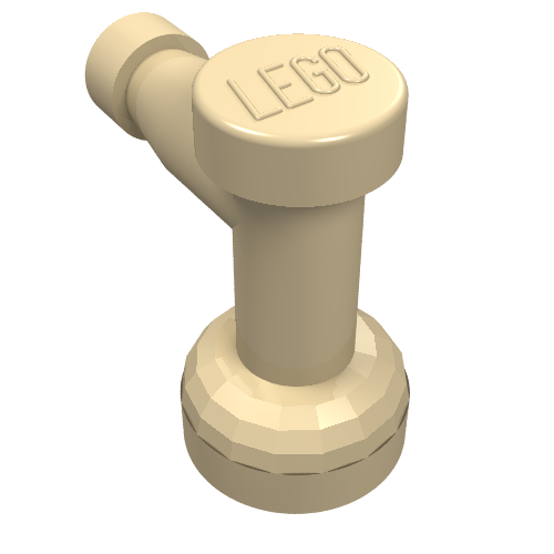 Tap 1 × 1 with Hole in Spout Tan