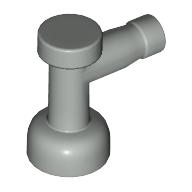 Tap 1 × 1 with Hole in Spout Light Gray