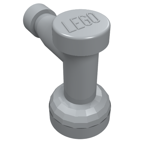 Tap 1 × 1 with Hole in Spout Hellblaugrau