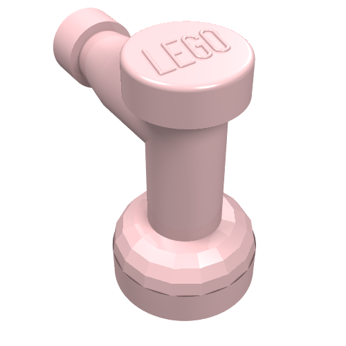 Tap 1 × 1 with Hole in Spout Hellrosa