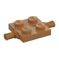 Plate Special 2 × 2 with Wheel Holders Medium Nougat